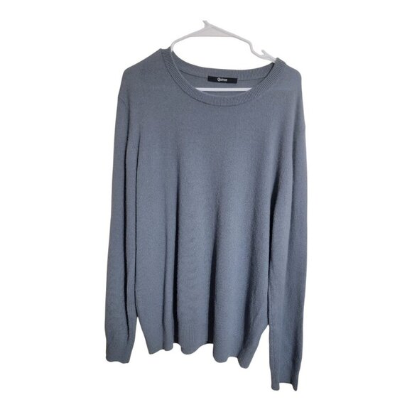 Quince Sweater Men L Blue Cashmere Preppy Career Holiday Minimalist Oversized - Picture 1 of 9